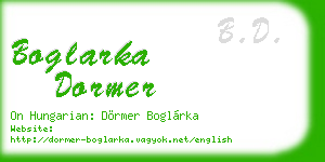 boglarka dormer business card