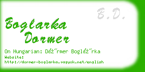 boglarka dormer business card